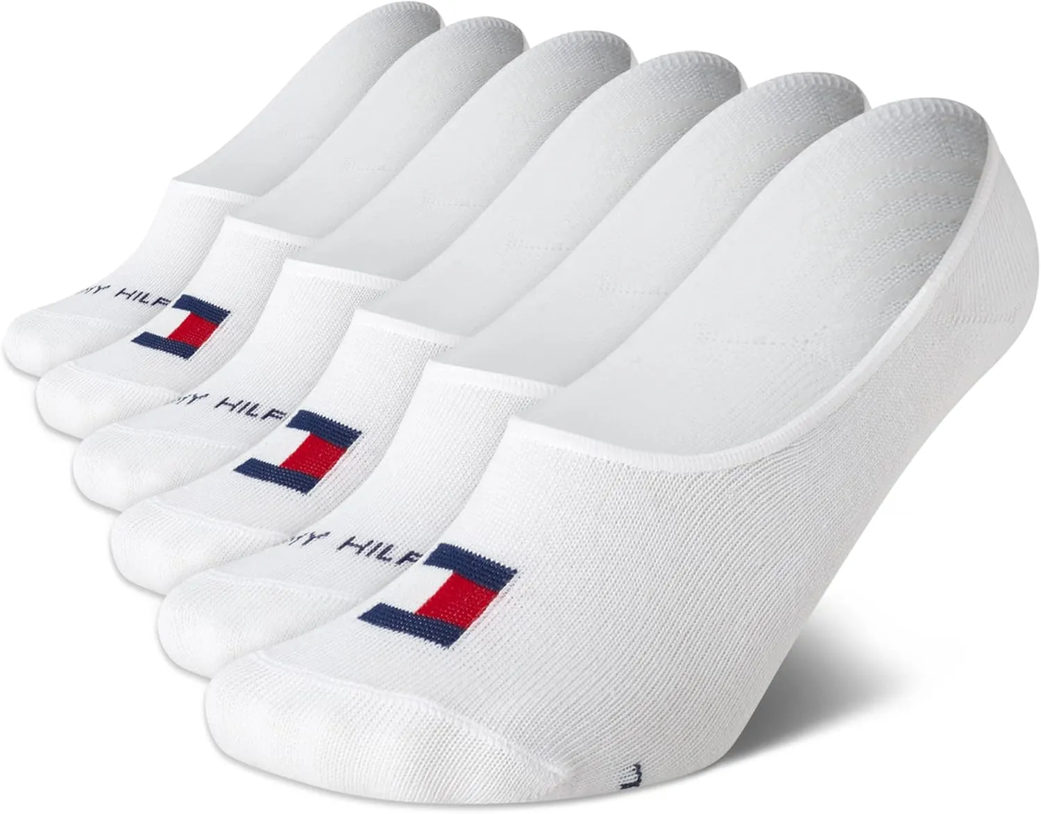 Tommy Hilfiger Women's No Show Socks - 6 Pack Soft Sretch Sneaker Liner Low Cut Ankle Socks with No-Slip Heel (Size: 4-10)