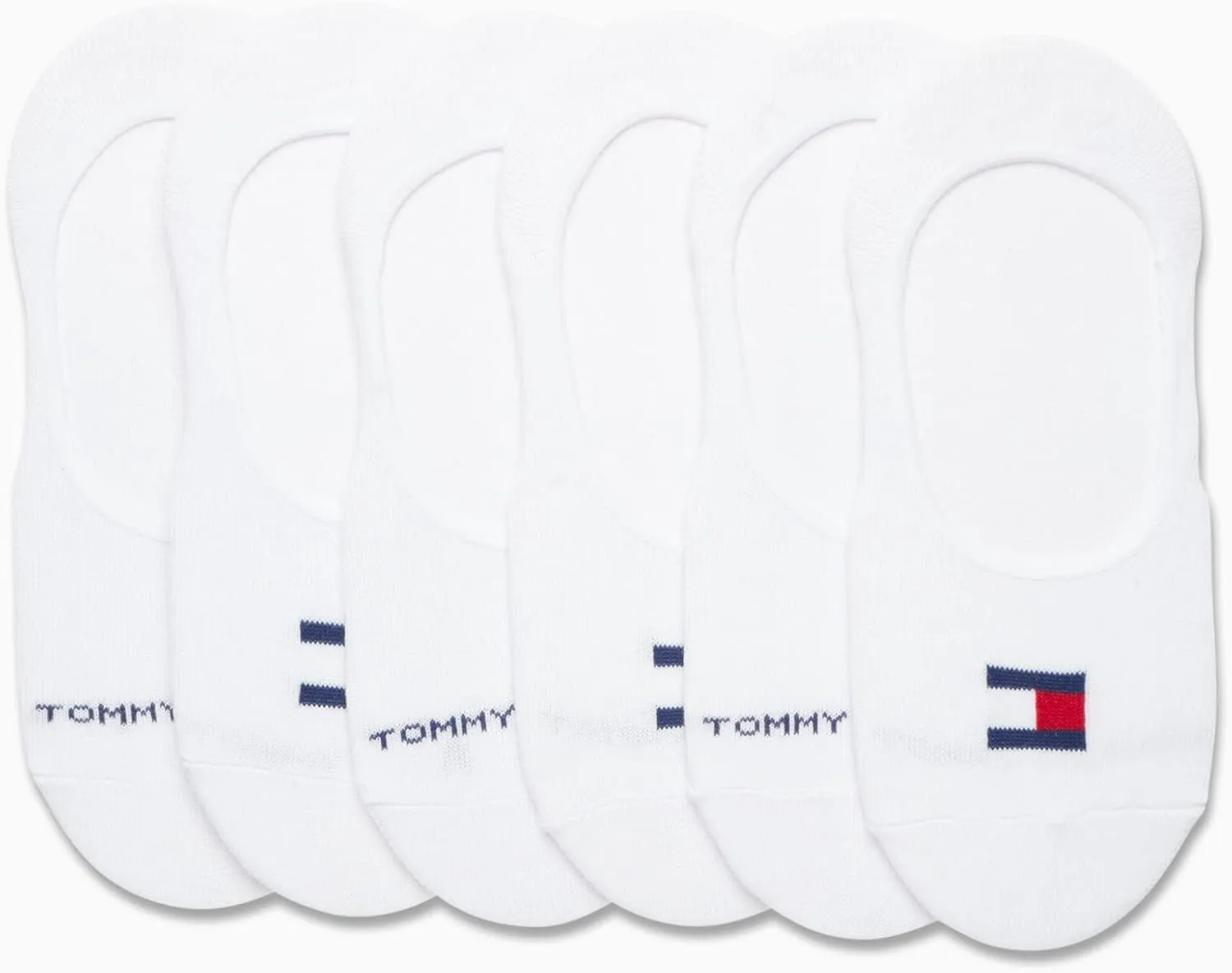 Tommy Hilfiger Women's No Show Socks - 6 Pack Soft Sretch Sneaker Liner Low Cut Ankle Socks with No-Slip Heel (Size: 4-10)