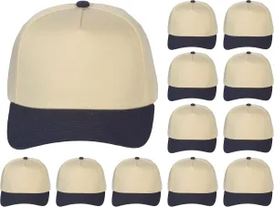 TOP HEADWEAR Throwback Heritage Snapback Hat - Two Tone Legacy Collection Baseball Cap Dozen 12 Pack