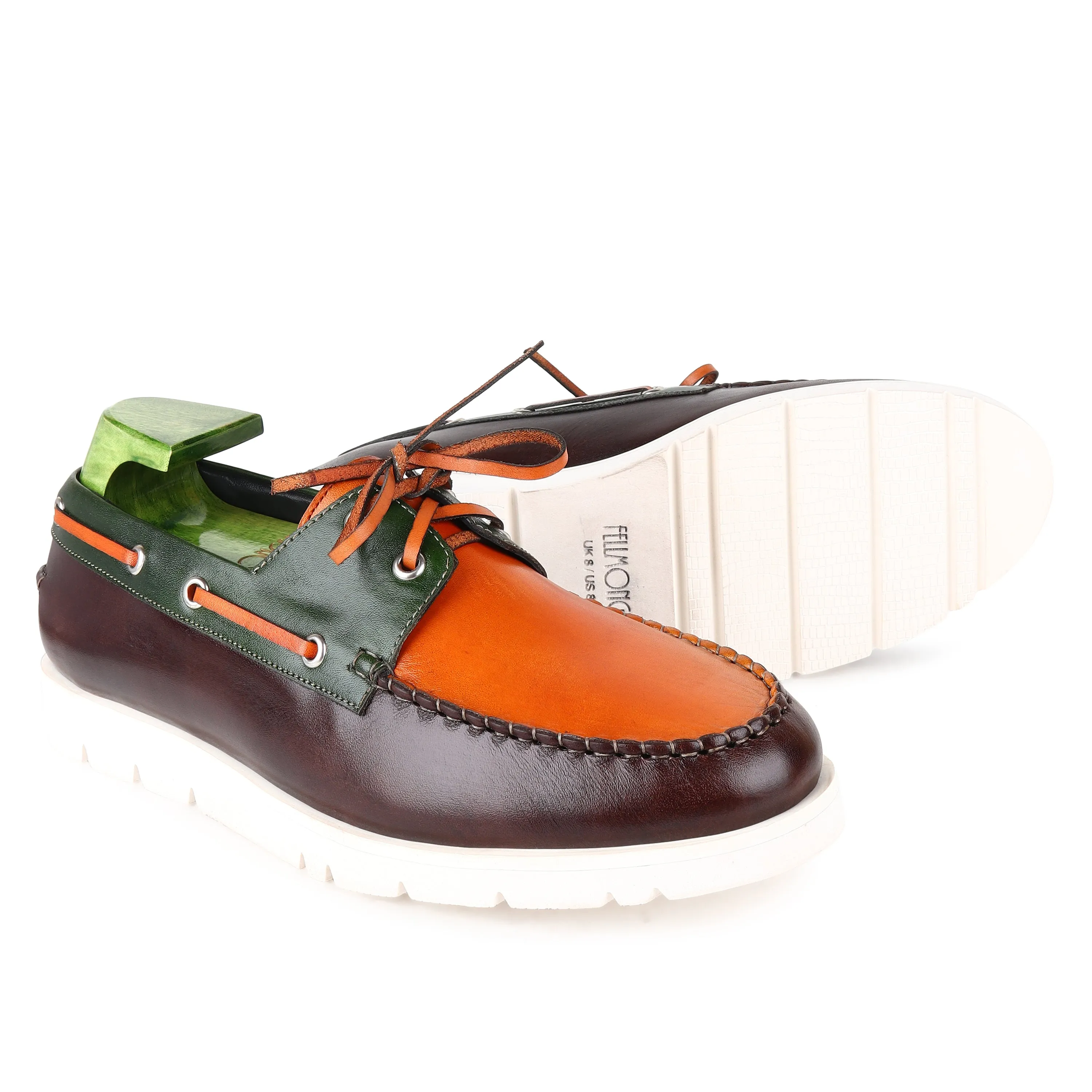 Triple Tone Mirror Glossed Extralight Boat Shoe