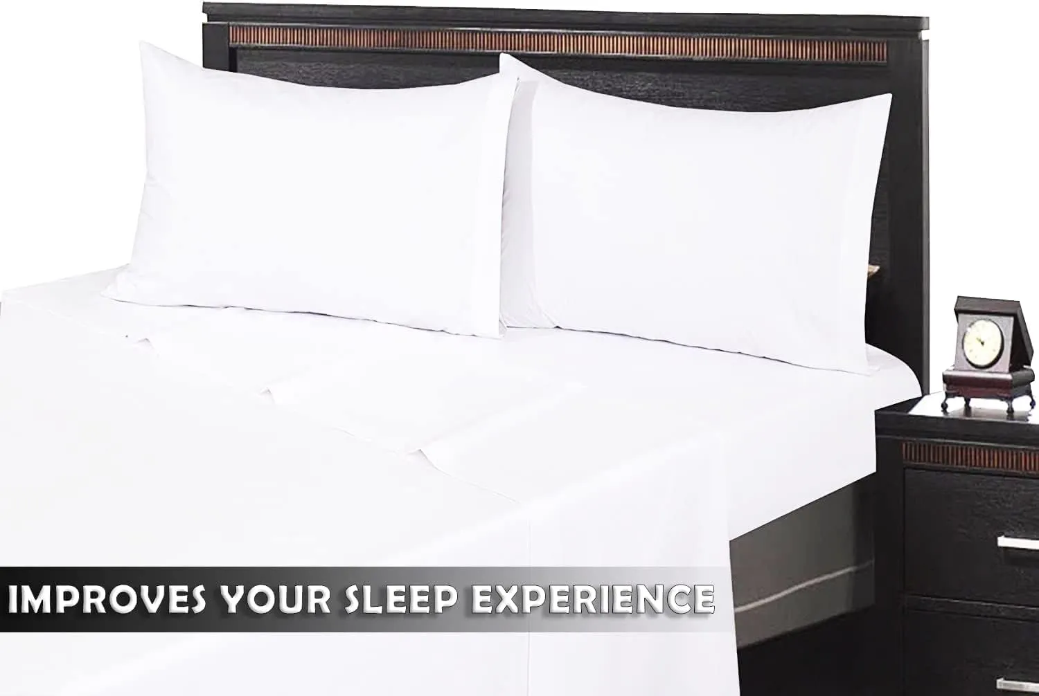 Twin Flat Sheet only Pack of 6 Bulk (66 x 108 Inches) White Polycotton T-200 Percale Weave - Top Bed Sheet for Home Bedding, Hospital, Massage Table Hotel, Easy Care, Soft Feel