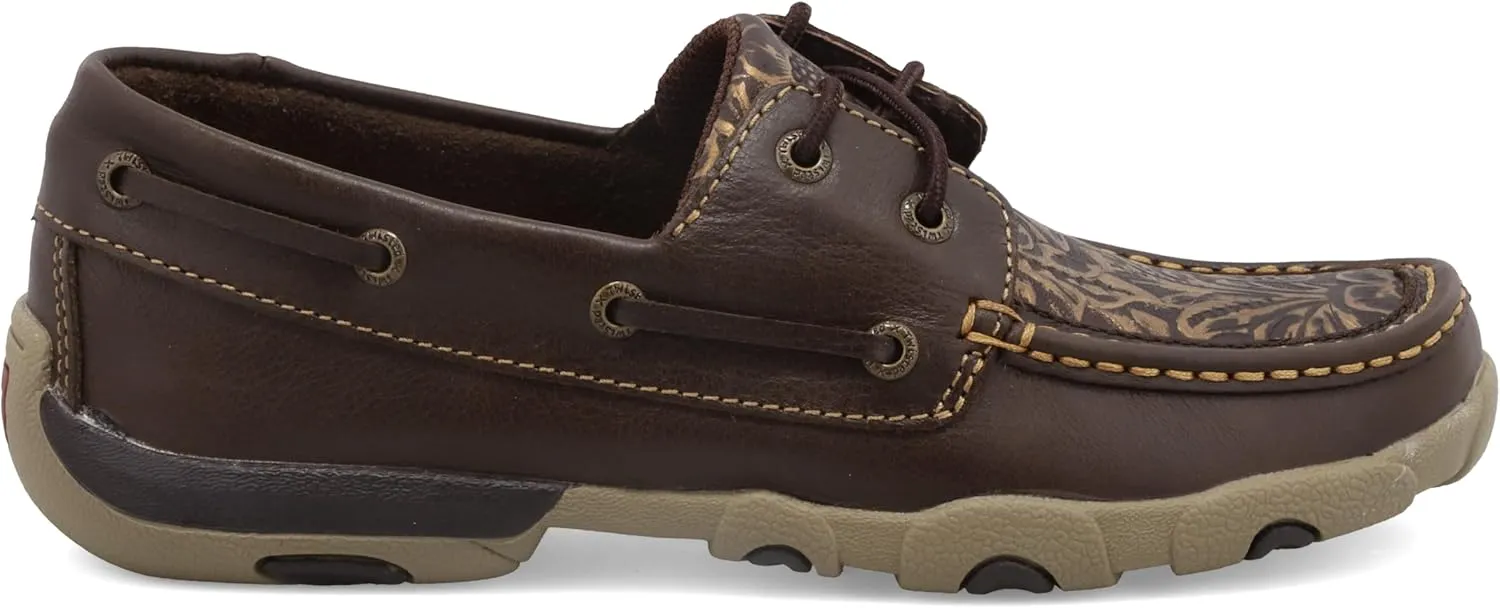 Twisted X Women's Boat Shoe Driving Moc, Moc Toe