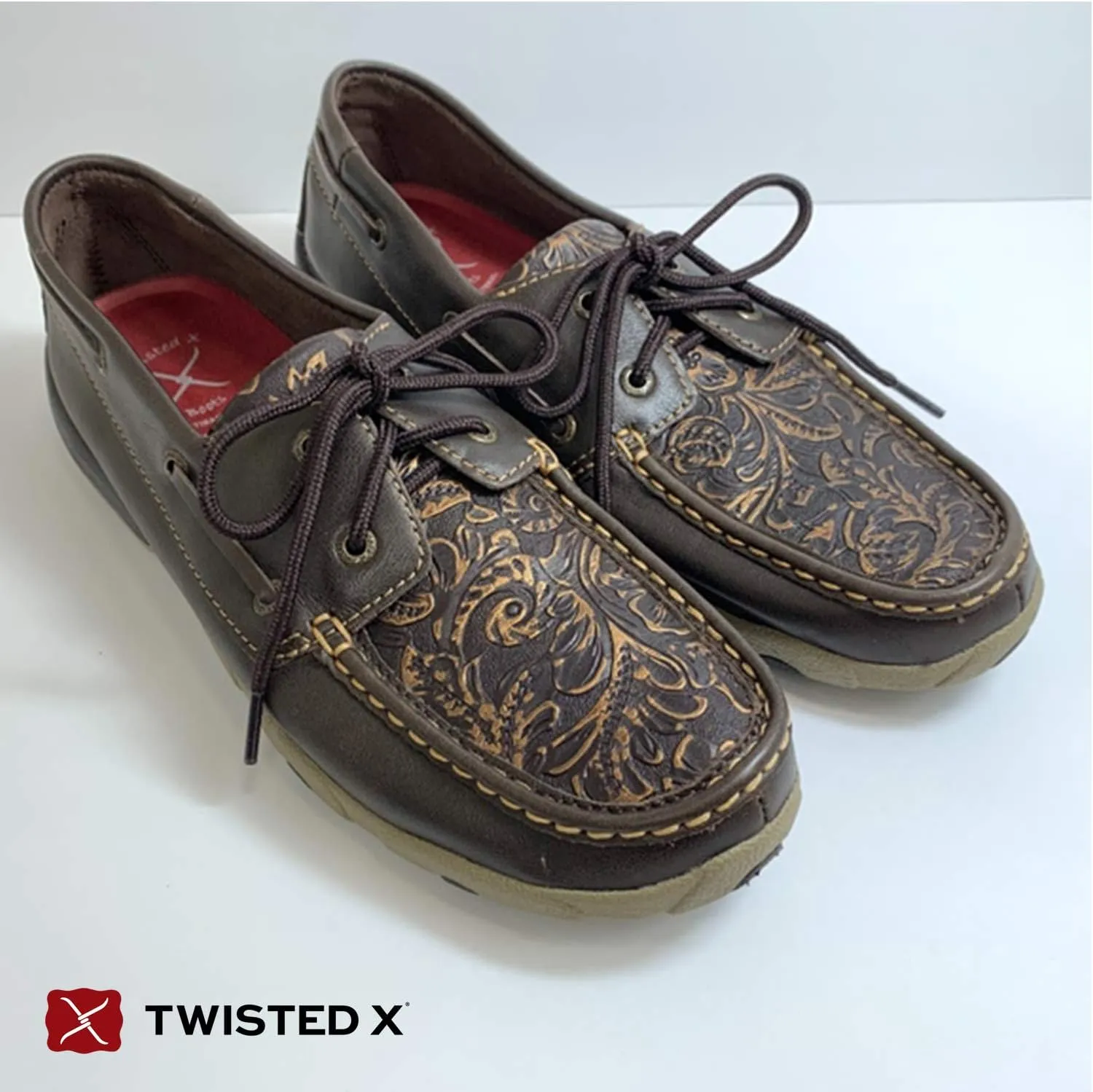 Twisted X Women's Boat Shoe Driving Moc, Moc Toe