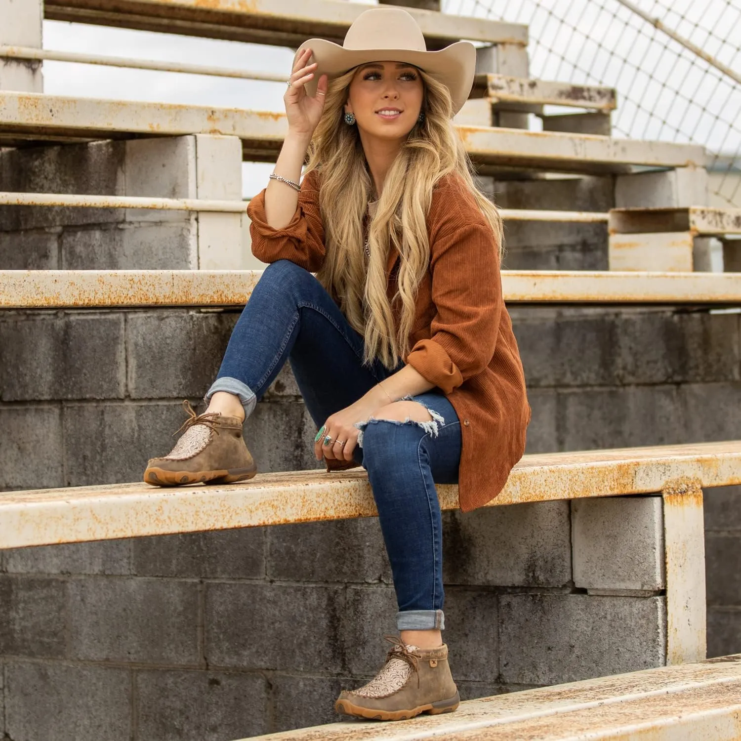 Twisted X Women's Boat Shoe Driving Moc