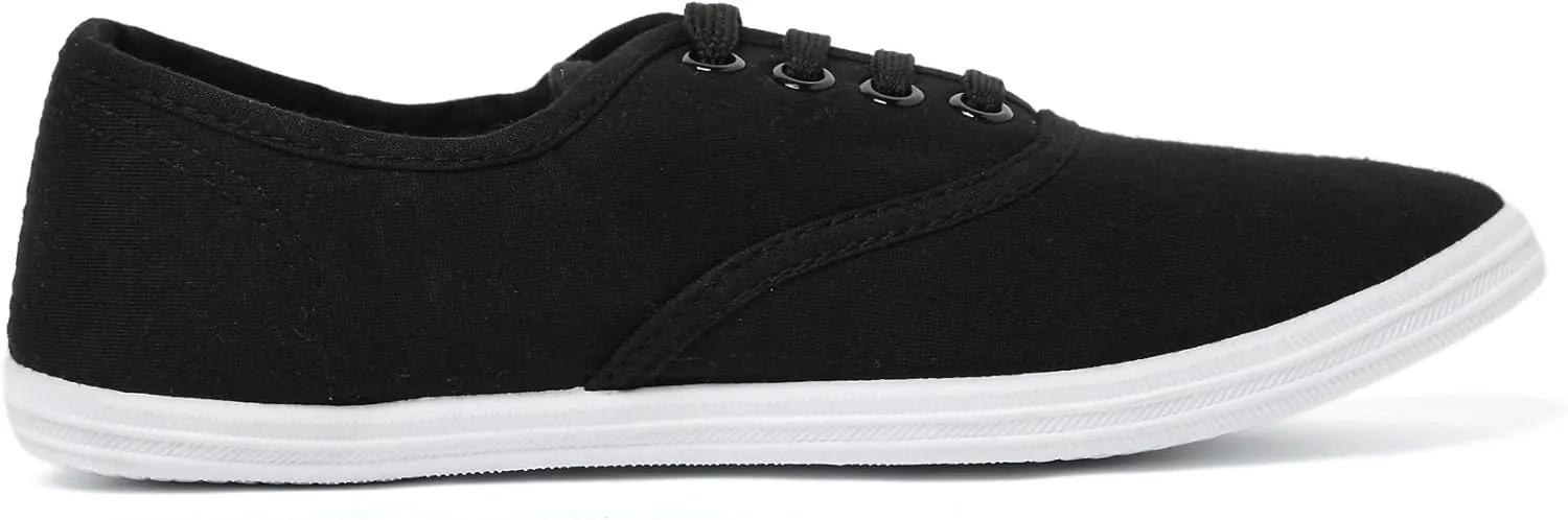 VenusCelia Women's Rainbow Lace Up Sneaker Shoes