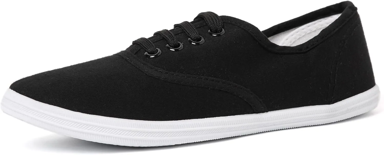 VenusCelia Women's Rainbow Lace Up Sneaker Shoes