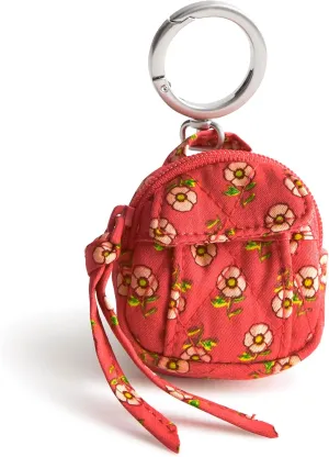 Vera Bradley Premium Cotton Original Backpack Bag Charm, Tiny Poppies