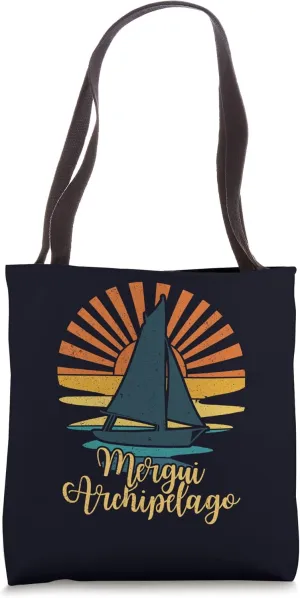 Vintage Mergui Archipelago, Myanmar Sunset Sailing Tote Bag