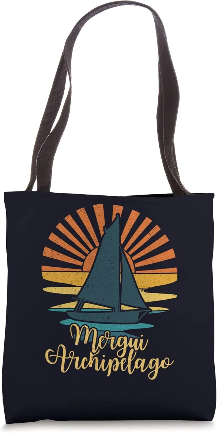 Vintage Mergui Archipelago, Myanmar Sunset Sailing Tote Bag