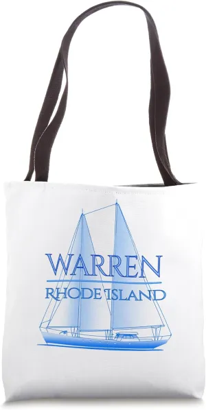Warren Rhode Island Coastal Nautical Sailing Sailor Tote Bag