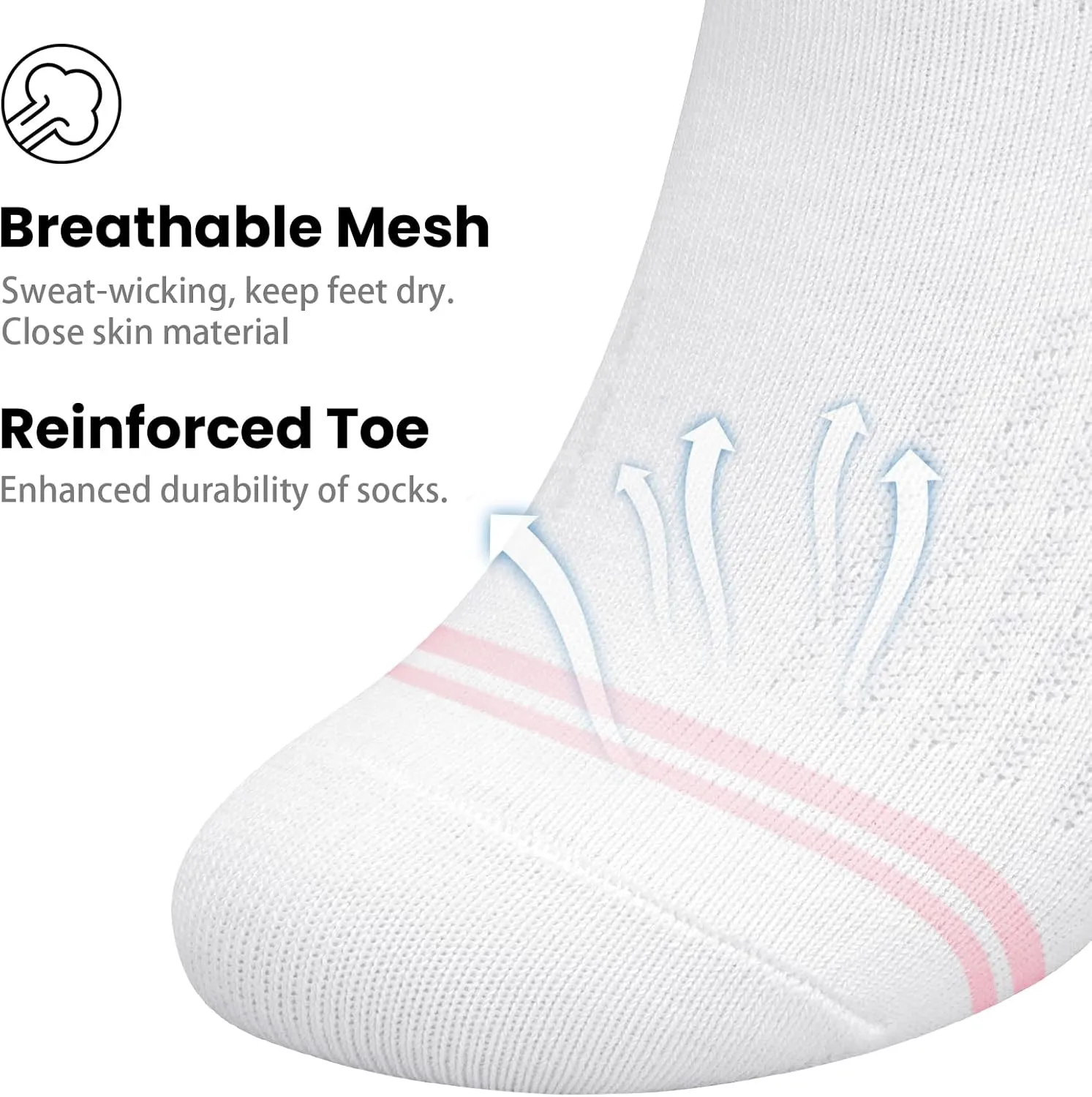wernies No Show Socks Womens 10 Pairs Low Cut Ankle Socks with Non Slip Casual Invisible Liner Boat 5-8/8-11