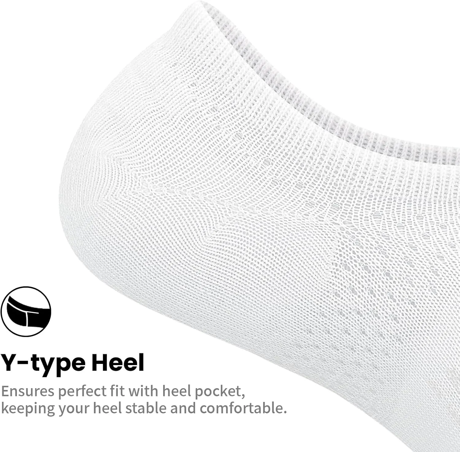 wernies No Show Socks Womens 10 Pairs Low Cut Ankle Socks with Non Slip Casual Invisible Liner Boat 5-8/8-11