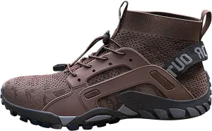Wide Sneakers for Men Breathable Knitted Mesh Athletic Shoes Comfortable Outdoor Hiking Climbing Non Slip Sneakers