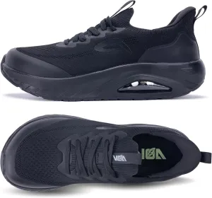 Wide Toe Box Arch Support Walking Shoes for Men | Orthotic Plantar Fasciitis Tennis Sneakers | Slip On Athletic Running Shoes