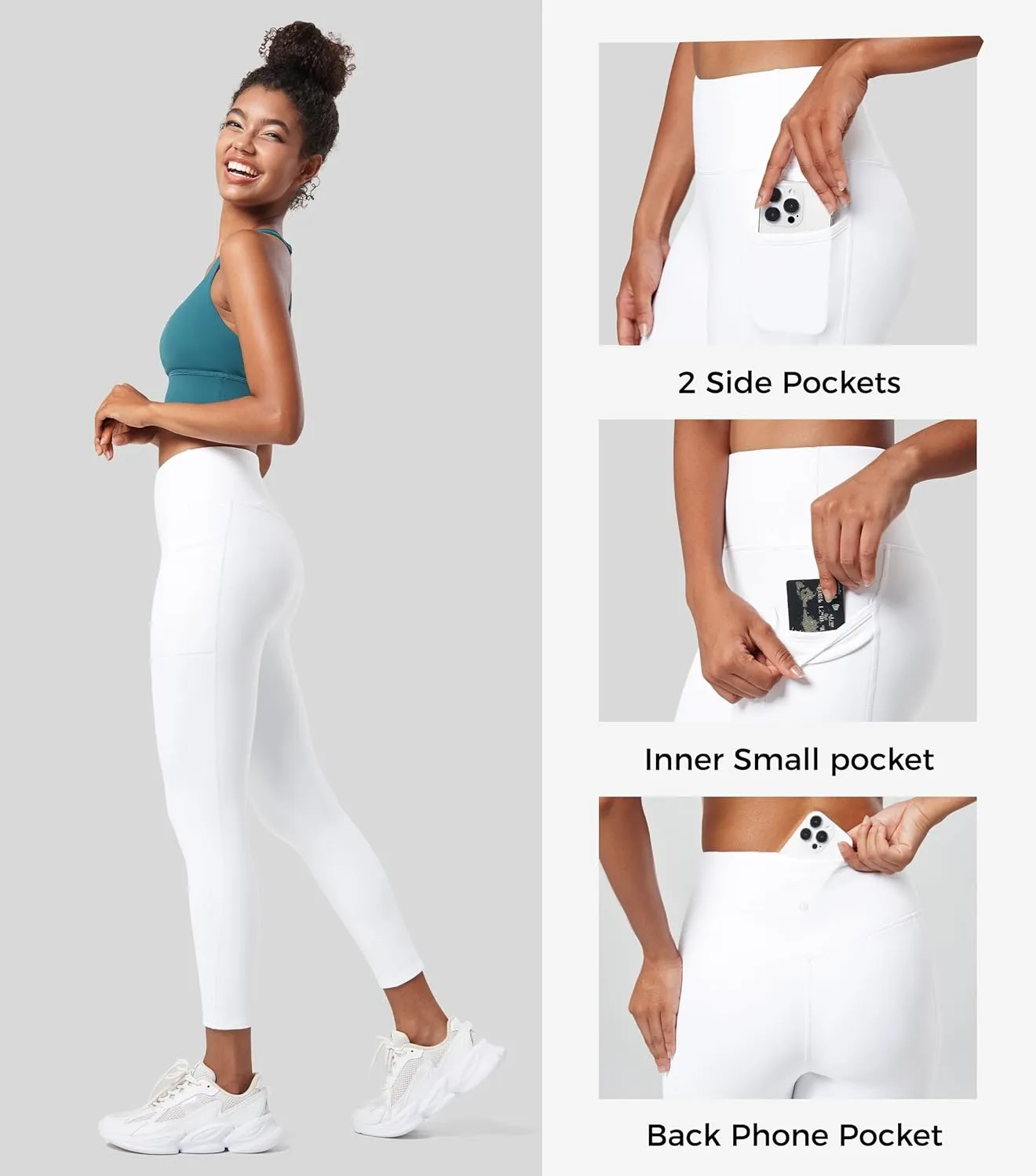 Willit Women's Fleece Lined Leggings High Waisted Winter Thermal Yoga Running Pants with Pockets