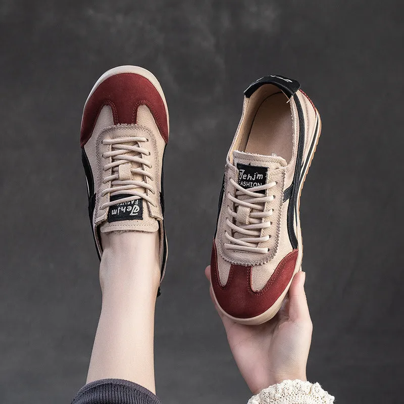 Women Fashion Leather Soft Flat Casual Shoes