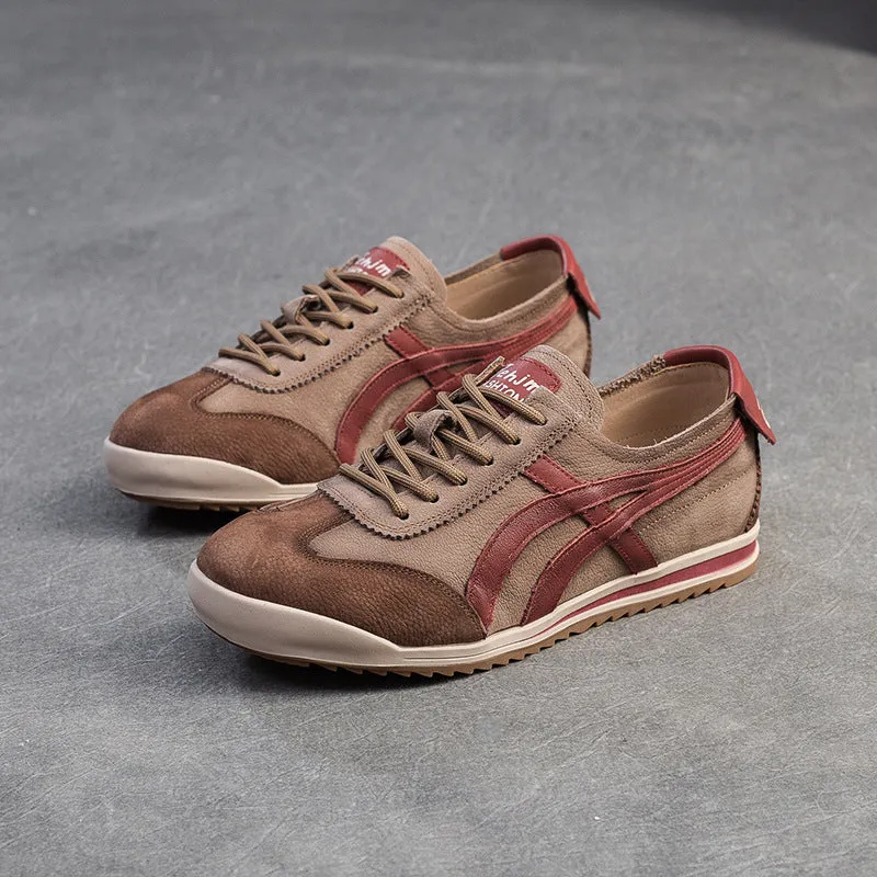 Women Fashion Leather Soft Flat Casual Shoes