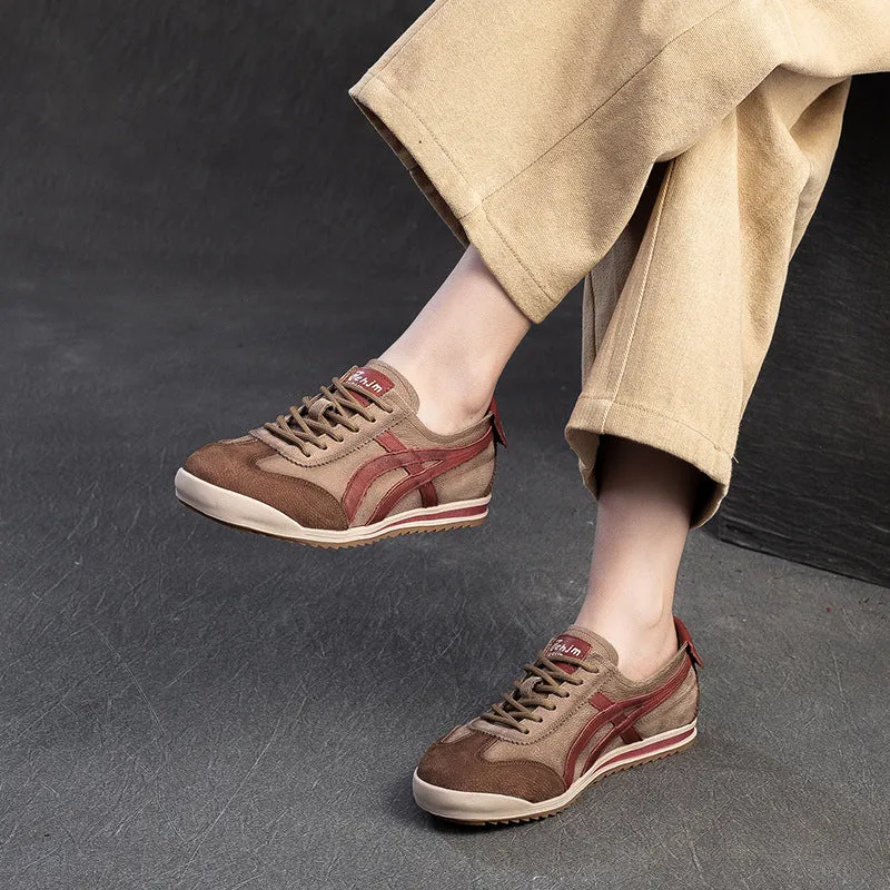 Women Fashion Leather Soft Flat Casual Shoes