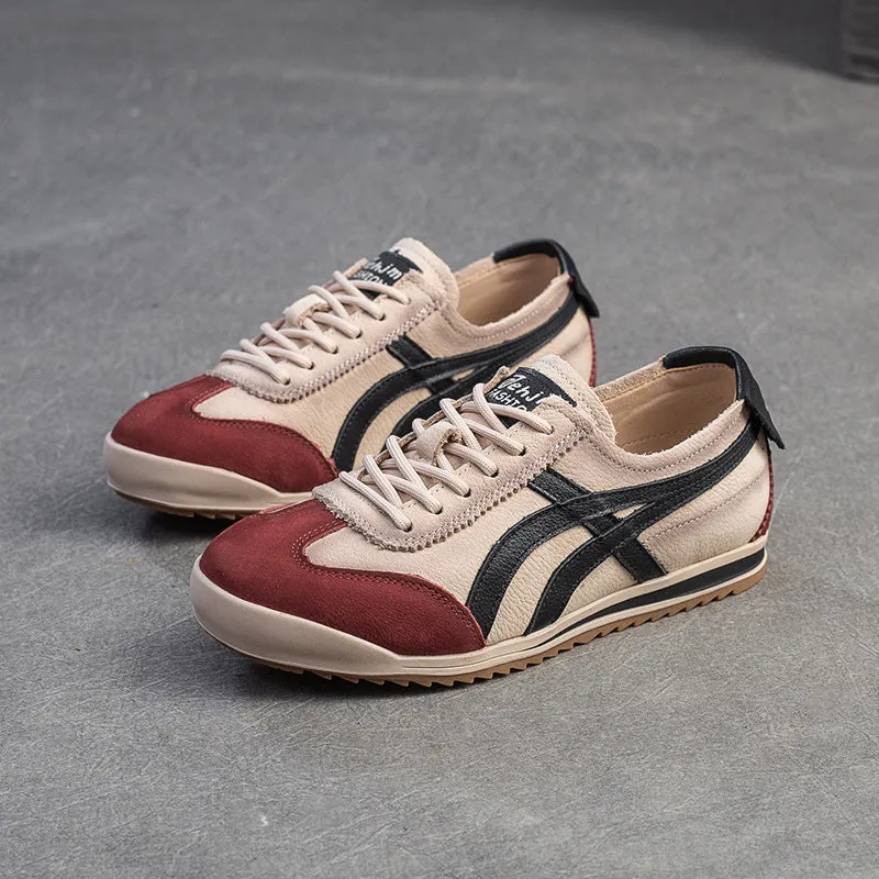 Women Fashion Leather Soft Flat Casual Shoes