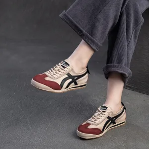 Women Fashion Leather Soft Flat Casual Shoes