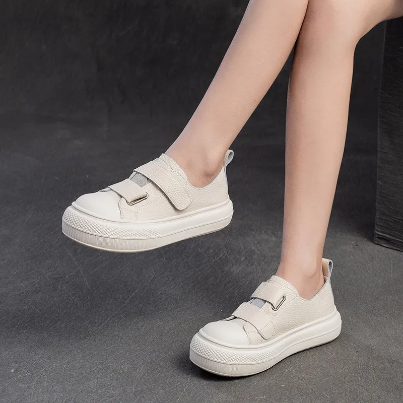 Women Minimalist Soft Leather Flat Casual Shoes
