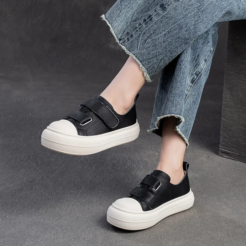 Women Minimalist Soft Leather Flat Casual Shoes