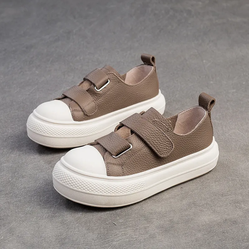 Women Minimalist Soft Leather Flat Casual Shoes