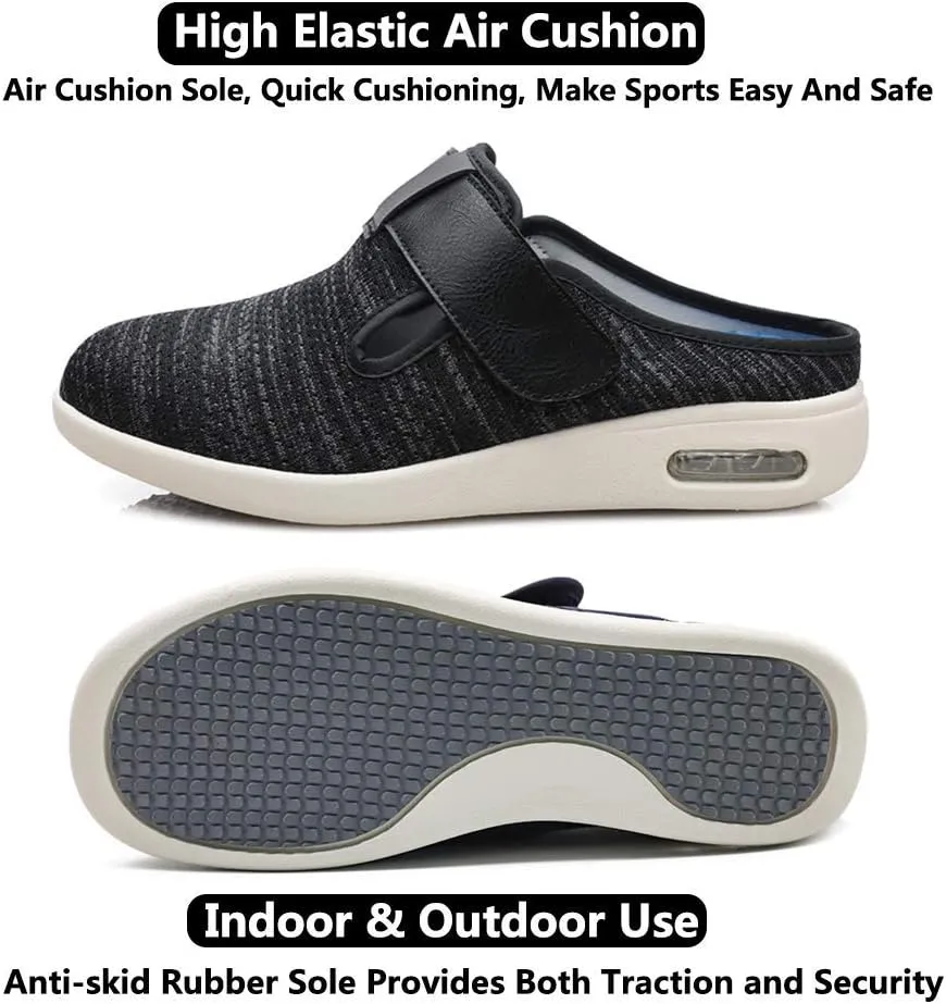 Women's Diabetic Slippers Extra Wide Width Walking Shoes with Adjustable Closures for Diabetic Edema Plantar Fasciitis Bunions Arthritis Swollen Feet