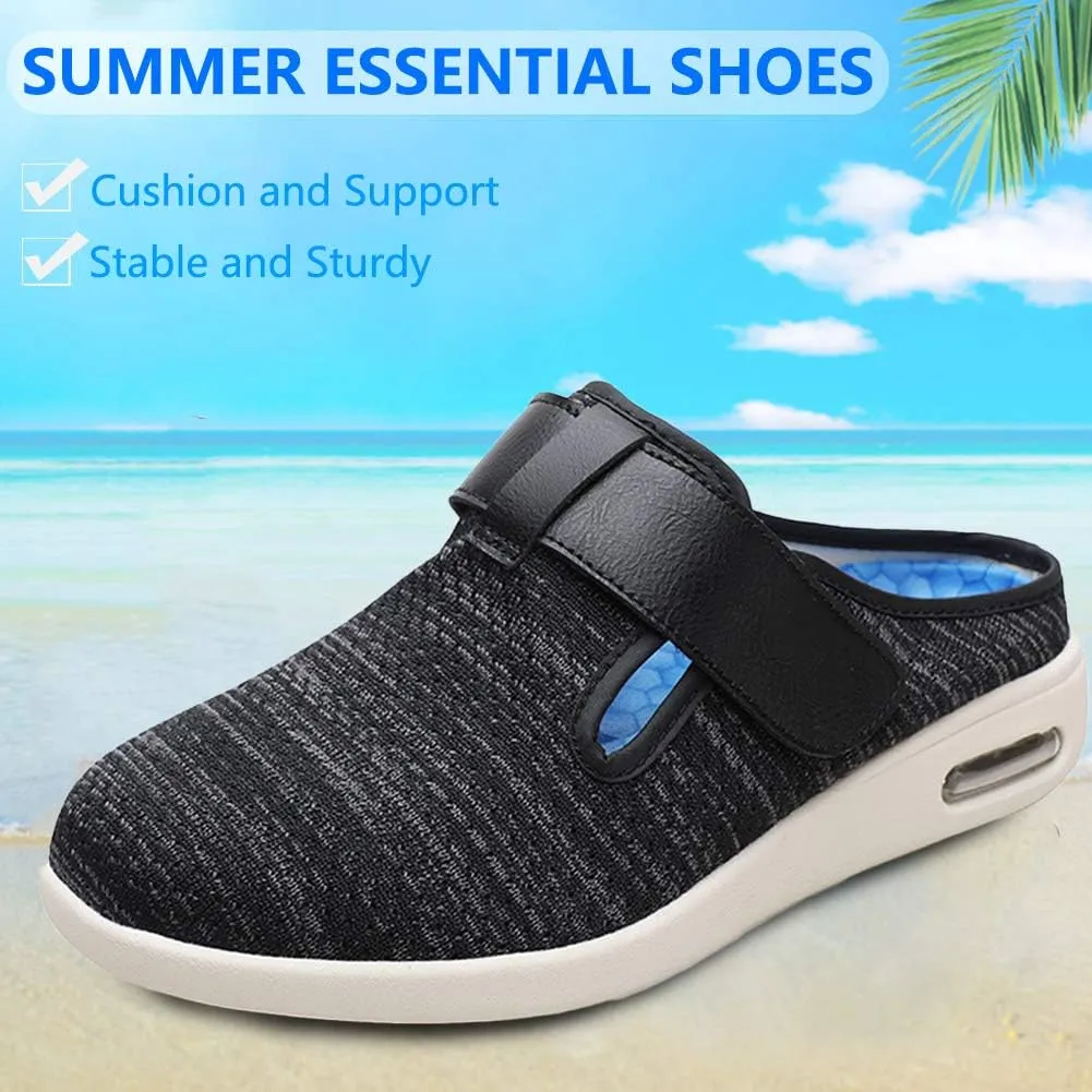 Women's Diabetic Slippers Extra Wide Width Walking Shoes with Adjustable Closures for Diabetic Edema Plantar Fasciitis Bunions Arthritis Swollen Feet