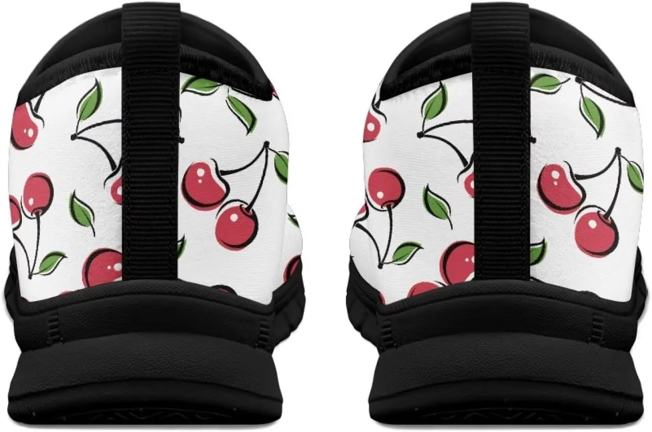 Women's Fruit Print Shoes Low Top Slip On Casual Walking Flat Shoes Comfortable Soft-Soled Sports Running Sneakers