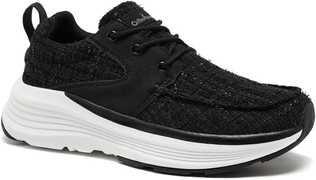 Women's Orthopedic Fashion Sneakers for Plantar Fasciitis: Flat Feet Supportive Cushioned Walking Shoes with Arch Support, Orthotic Soft Casual Sneakers for Ankle and Foot Pain Relief