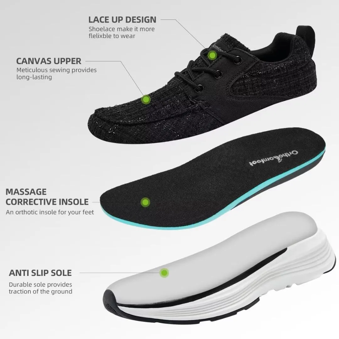 Women's Orthopedic Fashion Sneakers for Plantar Fasciitis: Flat Feet Supportive Cushioned Walking Shoes with Arch Support, Orthotic Soft Casual Sneakers for Ankle and Foot Pain Relief