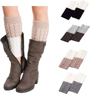 Womens Short Boots Socks Crochet Knitted Boot Cuffs Leg Warmers Socks