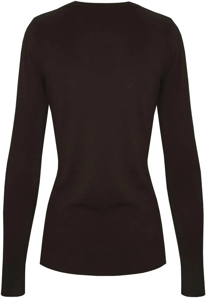 Women's Solid Soft Stretch Pullover Knit Sweater