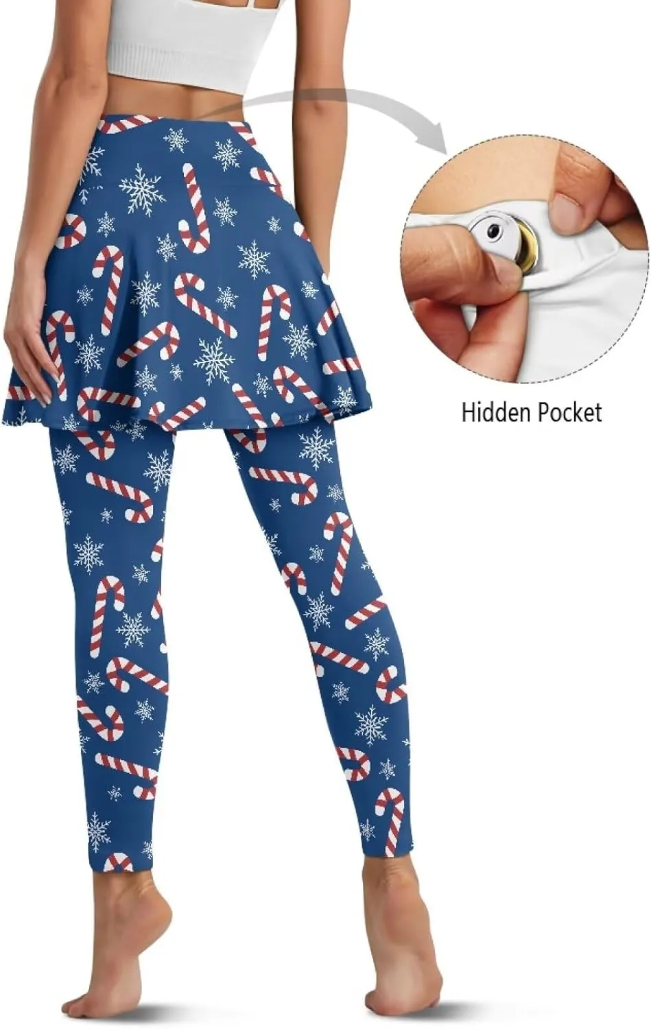 Women's Tennis Leggings with Skirts and Pockets - Soft, Comfortable Athletic Skirt with Leggings