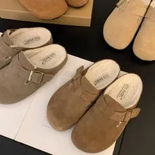 Woolen flat-soled cork Boken shoes