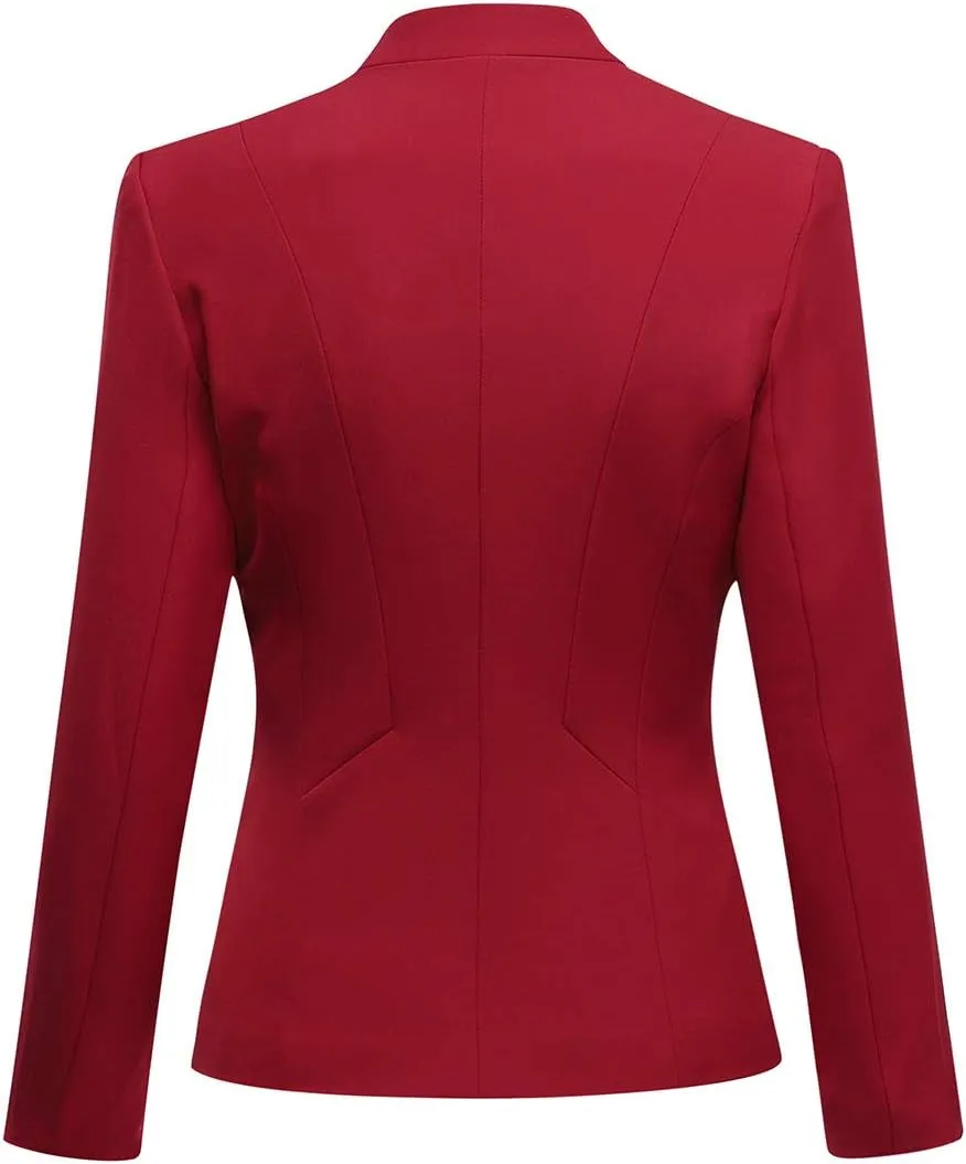 YUNCLOS Women's Business Office 1 Button Blazer Jacket and Pants Suit Set