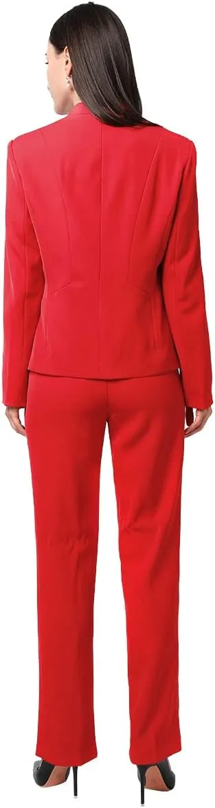 YUNCLOS Women's Business Office 1 Button Blazer Jacket and Pants Suit Set